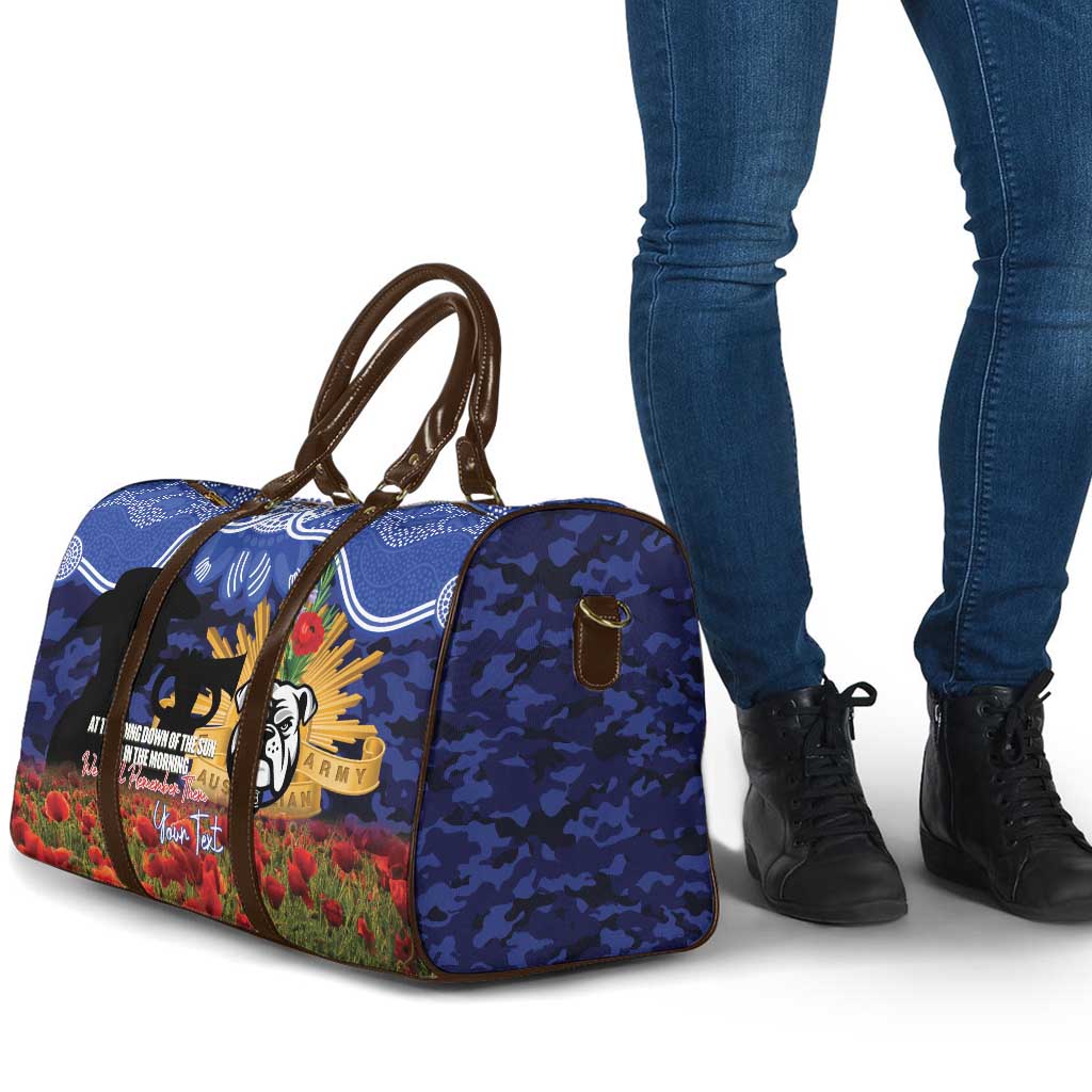 Personalised Bulldogs Rugby ANZAC Day Travel Bag Last Post Poppy We Will Remember Them