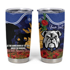 Personalised Bulldogs Rugby ANZAC Day Tumbler Cup Last Post Poppy We Will Remember Them