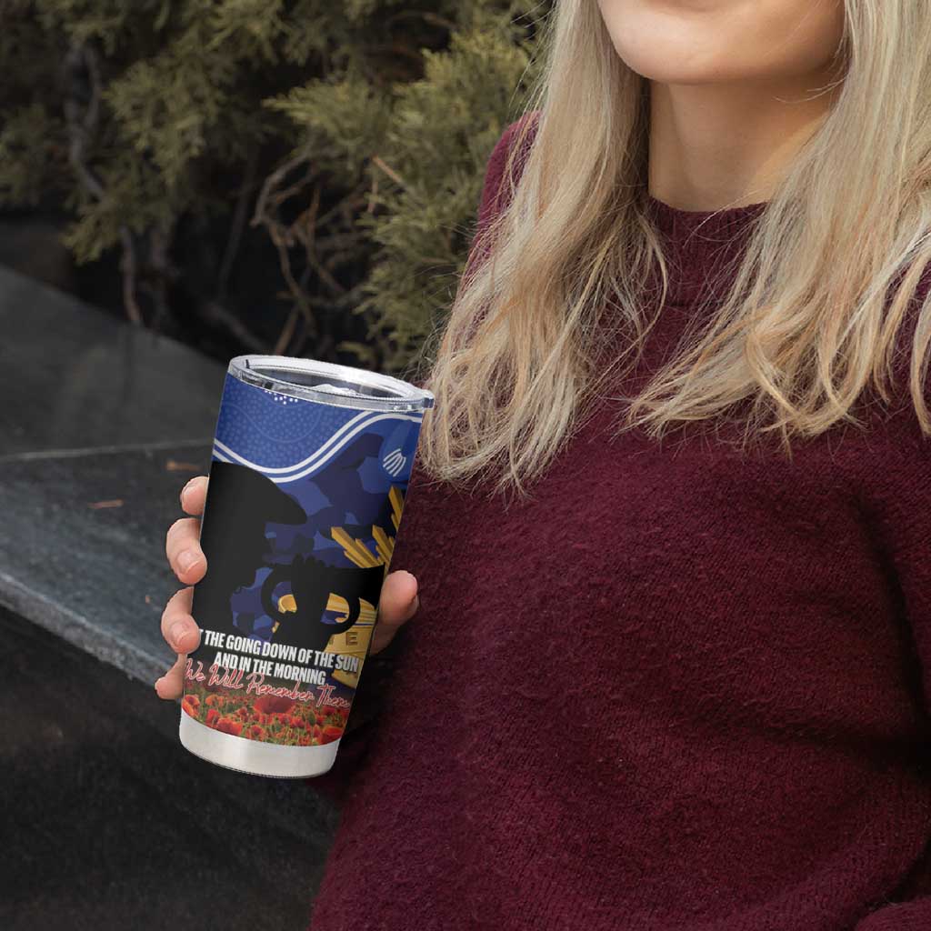 Personalised Bulldogs Rugby ANZAC Day Tumbler Cup Last Post Poppy We Will Remember Them