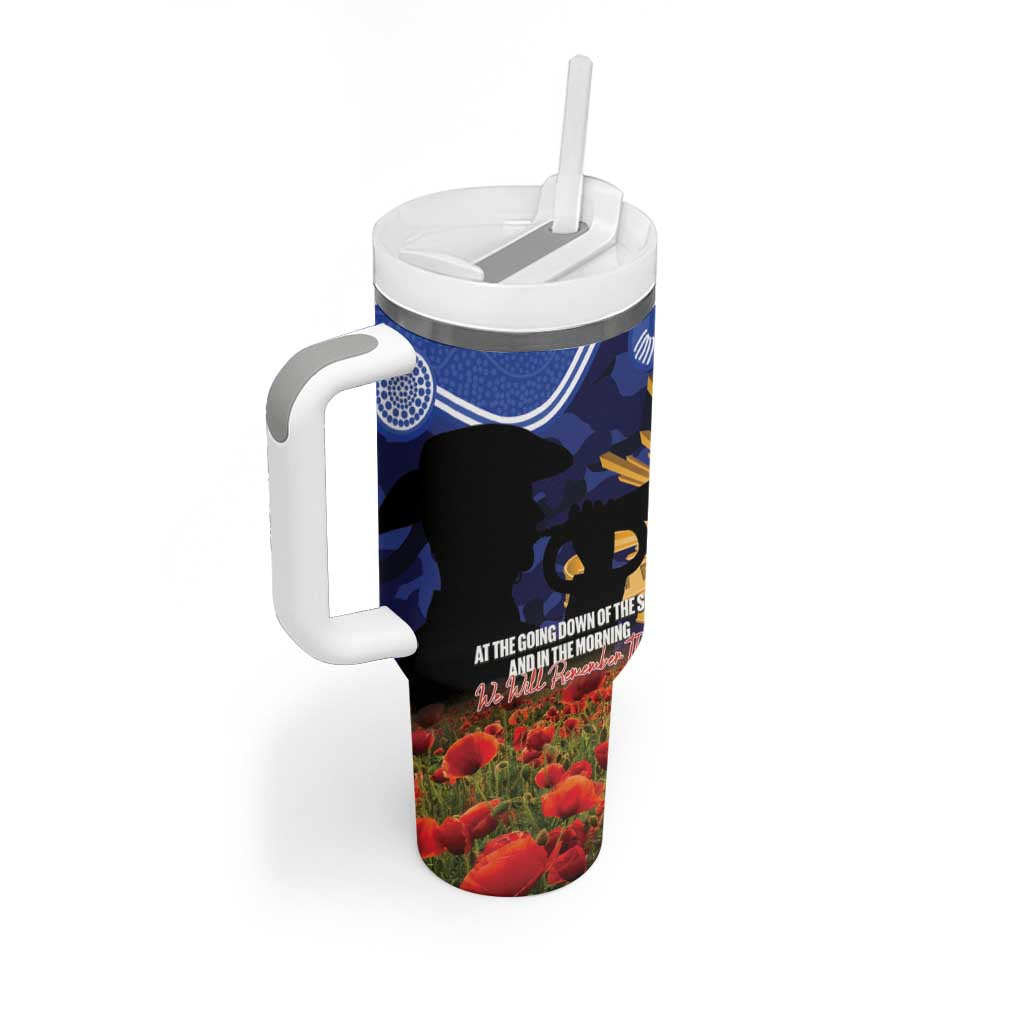 Personalised Bulldogs Rugby ANZAC Day Tumbler With Handle Last Post Poppy We Will Remember Them