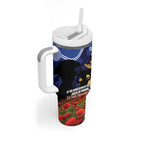 Personalised Bulldogs Rugby ANZAC Day Tumbler With Handle Last Post Poppy We Will Remember Them