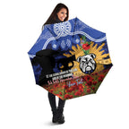 Personalised Bulldogs Rugby ANZAC Day Umbrella Last Post Poppy We Will Remember Them