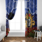 Personalised Bulldogs Rugby ANZAC Day Window Curtain Last Post Poppy We Will Remember Them