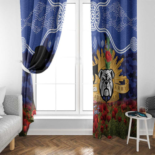 Personalised Bulldogs Rugby ANZAC Day Window Curtain Last Post Poppy We Will Remember Them