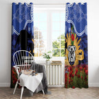 Personalised Bulldogs Rugby ANZAC Day Window Curtain Last Post Poppy We Will Remember Them