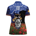 Personalised Bulldogs Rugby ANZAC Day Women Polo Shirt Last Post Poppy We Will Remember Them