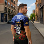 Personalised Bulldogs Rugby ANZAC Day Zipper Polo Shirt Last Post Poppy We Will Remember Them