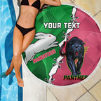 Personalised Panthers And Rabbitohs Rugby Beach Blanket 2024 Souths The Riff Together