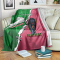 Personalised Panthers And Rabbitohs Rugby Blanket 2024 Souths The Riff Together
