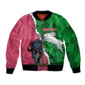 Personalised Panthers And Rabbitohs Rugby Bomber Jacket 2024 Souths The Riff Together