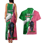 Personalised Panthers And Rabbitohs Rugby Couples Matching Tank Maxi Dress and Hawaiian Shirt 2024 Souths The Riff Together