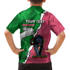 Personalised Panthers And Rabbitohs Rugby Family Matching Long Sleeve Bodycon Dress and Hawaiian Shirt 2024 Souths The Riff Together
