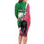 Personalised Panthers And Rabbitohs Rugby Family Matching Long Sleeve Bodycon Dress and Hawaiian Shirt 2024 Souths The Riff Together