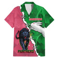 Personalised Panthers And Rabbitohs Rugby Family Matching Mermaid Dress and Hawaiian Shirt 2024 Souths The Riff Together