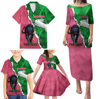 Personalised Panthers And Rabbitohs Rugby Family Matching Puletasi and Hawaiian Shirt 2024 Souths The Riff Together