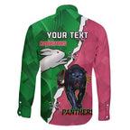 Personalised Panthers And Rabbitohs Rugby Family Matching Tank Maxi Dress and Hawaiian Shirt 2024 Souths The Riff Together