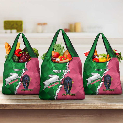 Personalised Panthers And Rabbitohs Rugby Grocery Bag Souths The Riff Together