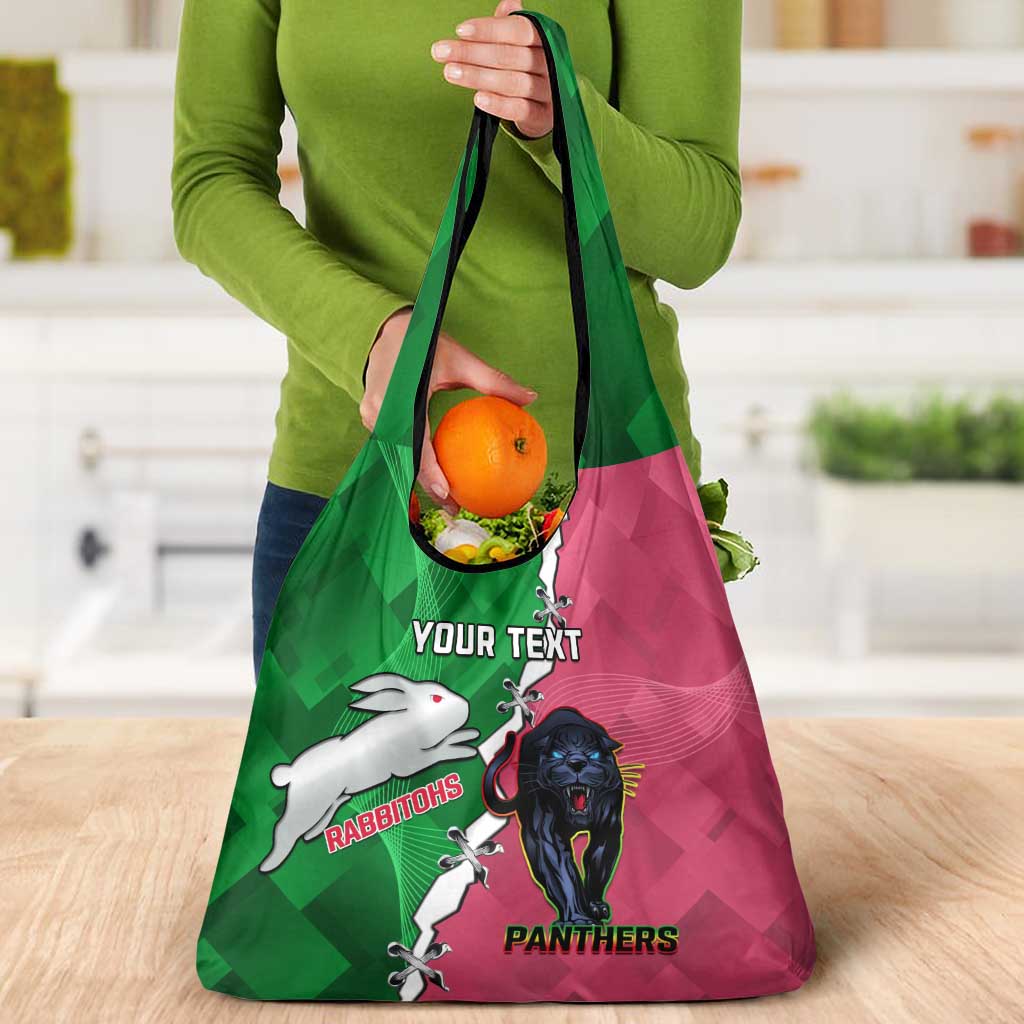 Personalised Panthers And Rabbitohs Rugby Grocery Bag Souths The Riff Together