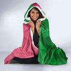 Personalised Panthers And Rabbitohs Rugby Hooded Blanket 2024 Souths The Riff Together
