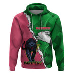 Personalised Panthers And Rabbitohs Rugby Hoodie 2024 Souths The Riff Together