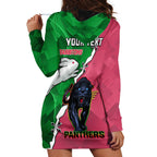Personalised Panthers And Rabbitohs Rugby Hoodie Dress 2024 Souths The Riff Together