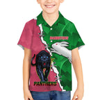 Personalised Panthers And Rabbitohs Rugby Kid Hawaiian Shirt 2024 Souths The Riff Together