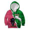 Personalised Panthers And Rabbitohs Rugby Kid Hoodie 2024 Souths The Riff Together