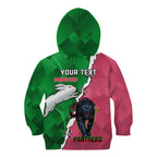 Personalised Panthers And Rabbitohs Rugby Kid Hoodie 2024 Souths The Riff Together
