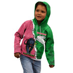 Personalised Panthers And Rabbitohs Rugby Kid Hoodie 2024 Souths The Riff Together