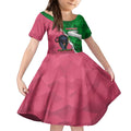 Personalised Panthers And Rabbitohs Rugby Kid Short Sleeve Dress 2024 Souths The Riff Together