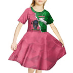 Personalised Panthers And Rabbitohs Rugby Kid Short Sleeve Dress 2024 Souths The Riff Together