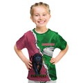 Personalised Panthers And Rabbitohs Rugby Kid T Shirt 2024 Souths The Riff Together