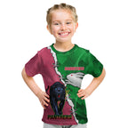 Personalised Panthers And Rabbitohs Rugby Kid T Shirt 2024 Souths The Riff Together