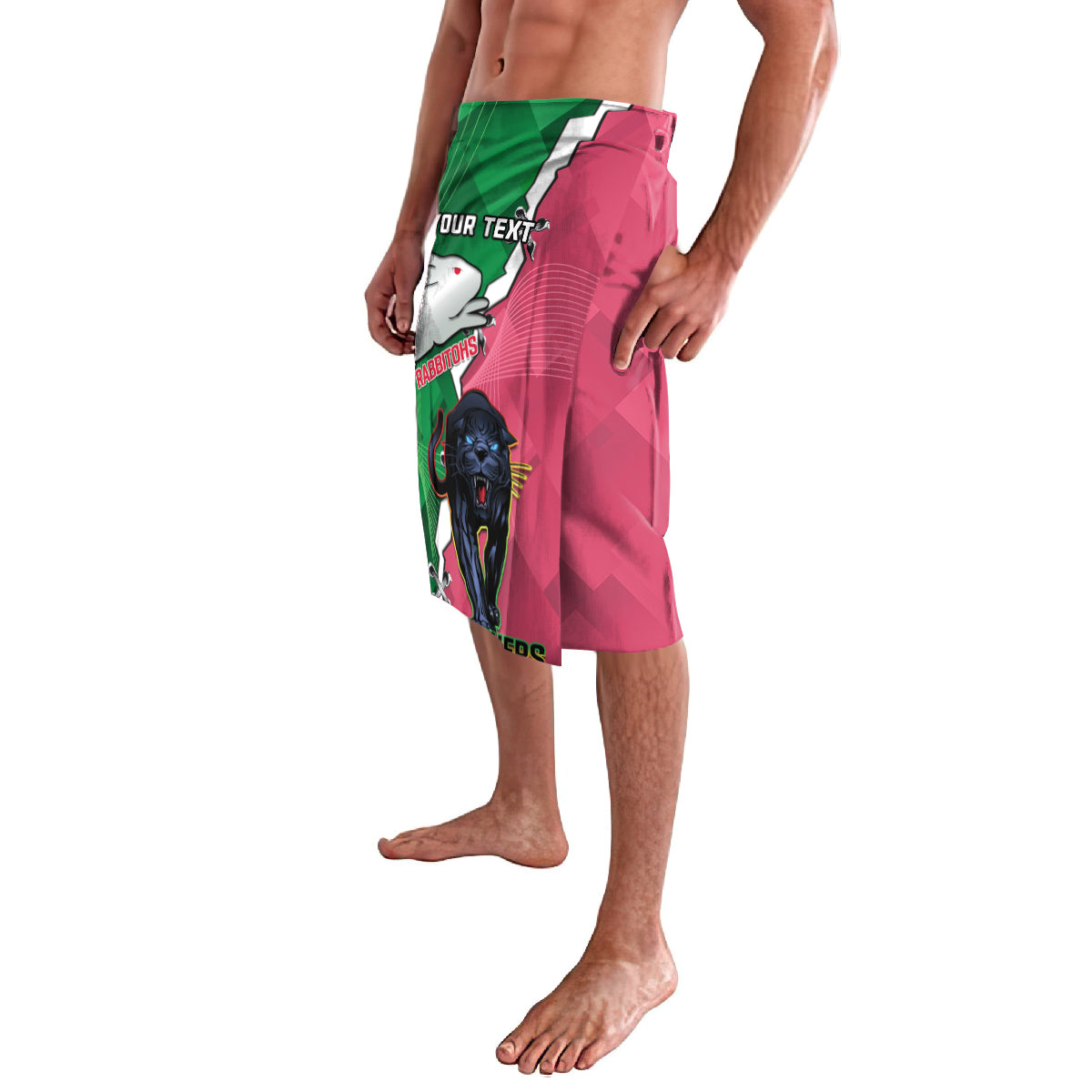 Personalised Panthers And Rabbitohs Rugby Lavalava 2024 Souths The Riff Together