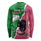 Personalised Panthers And Rabbitohs Rugby Long Sleeve Shirt 2024 Souths The Riff Together