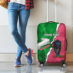 Personalised Panthers And Rabbitohs Rugby Luggage Cover 2024 Souths The Riff Together