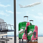 Personalised Panthers And Rabbitohs Rugby Luggage Cover 2024 Souths The Riff Together