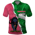Personalised Panthers And Rabbitohs Rugby Polo Shirt 2024 Souths The Riff Together