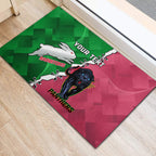 Personalised Panthers And Rabbitohs Rugby Rubber Doormat 2024 Souths The Riff Together