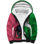 Personalised Panthers And Rabbitohs Rugby Sherpa Hoodie 2024 Souths The Riff Together