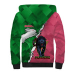 Personalised Panthers And Rabbitohs Rugby Sherpa Hoodie 2024 Souths The Riff Together
