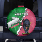 Personalised Panthers And Rabbitohs Rugby Spare Tire Cover 2024 Souths The Riff Together