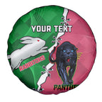 Personalised Panthers And Rabbitohs Rugby Spare Tire Cover 2024 Souths The Riff Together