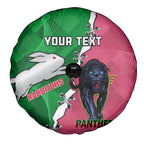 Personalised Panthers And Rabbitohs Rugby Spare Tire Cover 2024 Souths The Riff Together