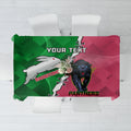 Personalised Panthers And Rabbitohs Rugby Tablecloth 2024 Souths The Riff Together