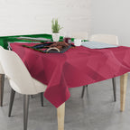 Personalised Panthers And Rabbitohs Rugby Tablecloth 2024 Souths The Riff Together
