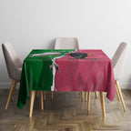 Personalised Panthers And Rabbitohs Rugby Tablecloth 2024 Souths The Riff Together