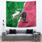 Personalised Panthers And Rabbitohs Rugby Tapestry 2024 Souths The Riff Together