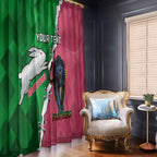 Personalised Panthers And Rabbitohs Rugby Window Curtain 2024 Souths The Riff Together