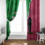 Personalised Panthers And Rabbitohs Rugby Window Curtain 2024 Souths The Riff Together